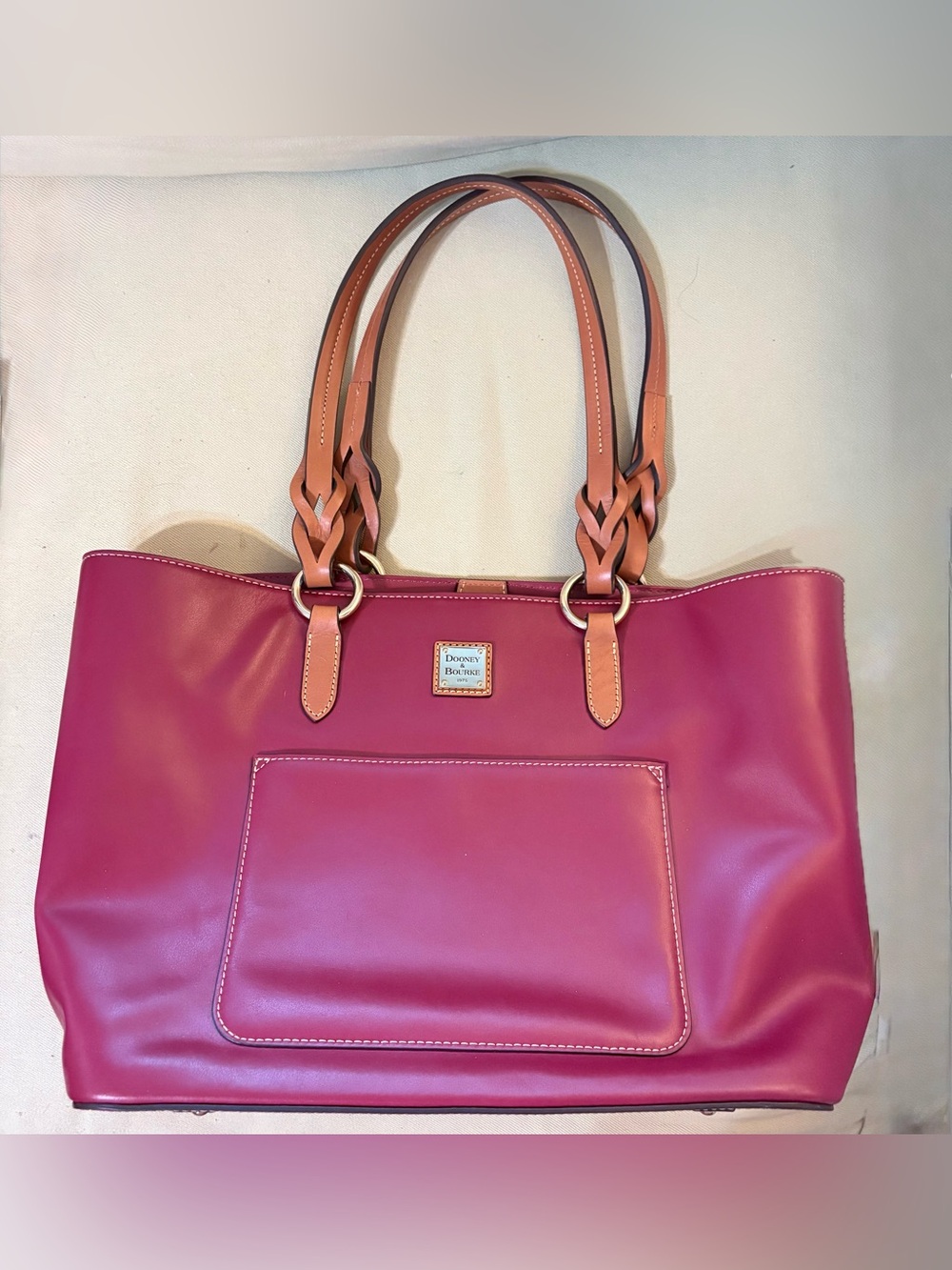 Dooney and Bourke Wexford, leather large Tammy tote bag in Mulberry color - Picture 7 of 7